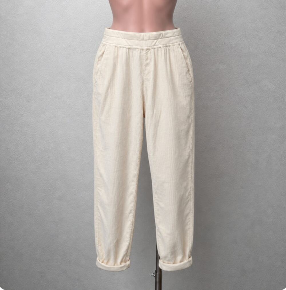 NWT James Perse Cream Ribbed Velour Jogger Unisex US S